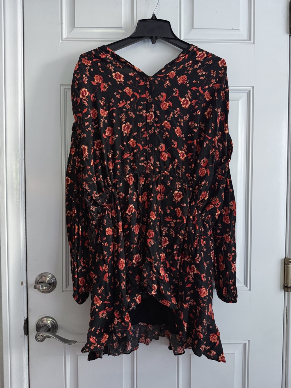 Free People Cinch-Waist Floral Mini Dress (Size Small)